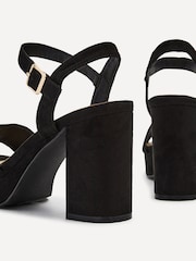 Linzi Black Verony Cross Front Strap Platform Heeled Sandals - Image 6 of 7