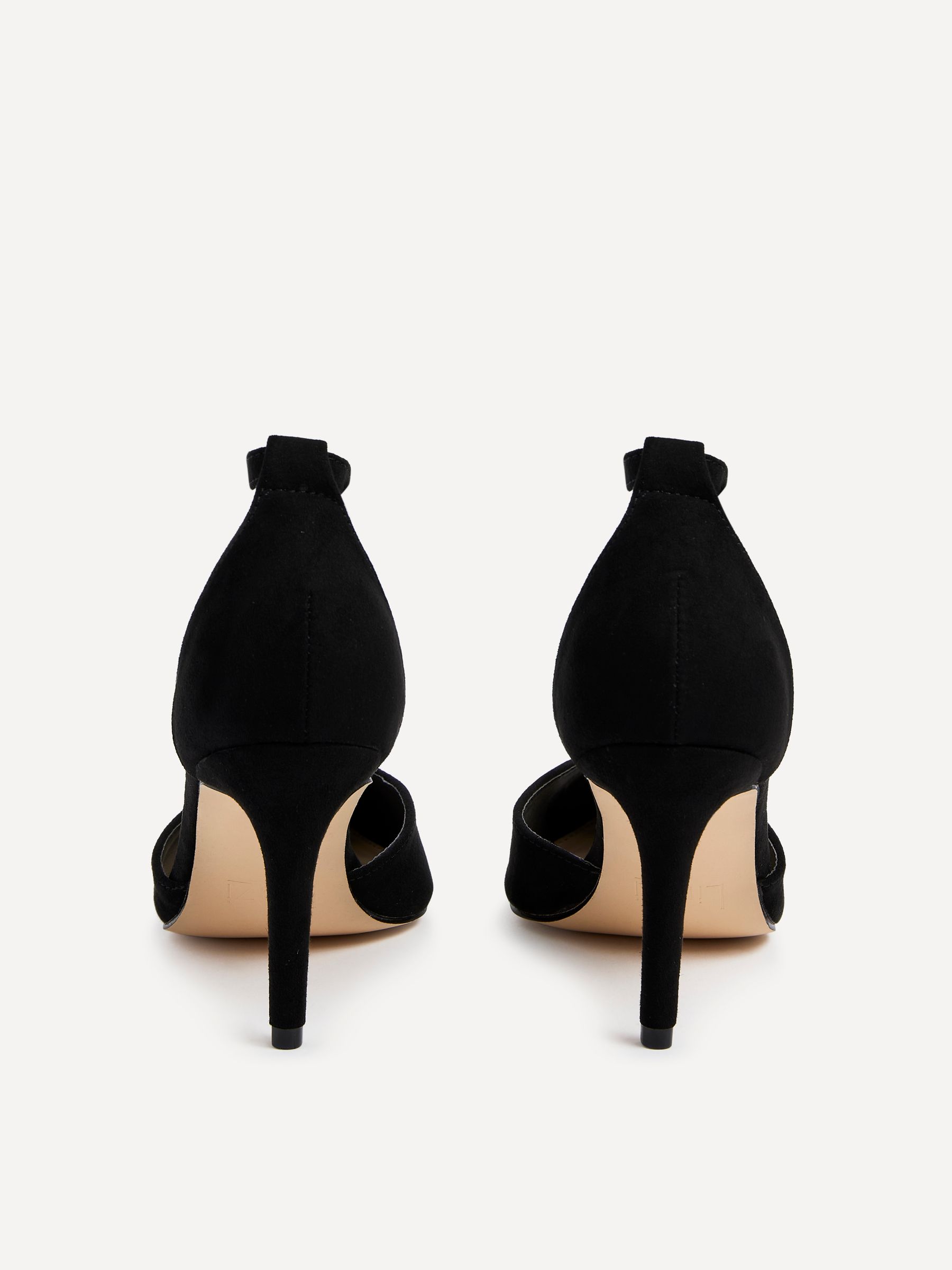 Buy Linzi Black Suede Maci Stiletto Court Heels With Ankle