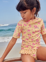 Pink/Yellow Ditsy Sunsafe Swim Set (3-16yrs) - Image 2 of 8
