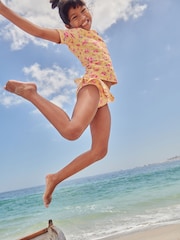 Pink/Yellow Ditsy Sunsafe Swim Set (3-16yrs) - Image 4 of 8
