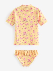 Pink/Yellow Ditsy Sunsafe Swim Set (3-16yrs) - Image 6 of 8