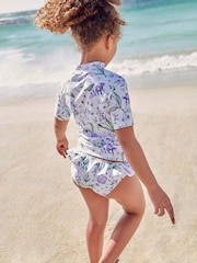 Purple Floral Sunsafe Swim Set (3-16yrs) - Image 4 of 8