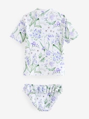 Purple Floral Sunsafe Swim Set (3-16yrs) - Image 7 of 8