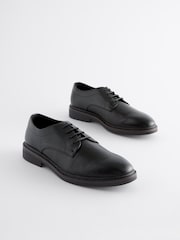 Black Chunky Sole Derby Shoes - Image 3 of 8