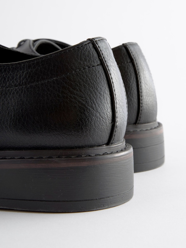 Black Chunky Sole Derby Shoes - Image 5 of 8
