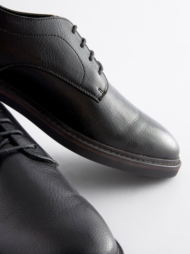 Black Chunky Sole Derby Shoes - Image 7 of 8