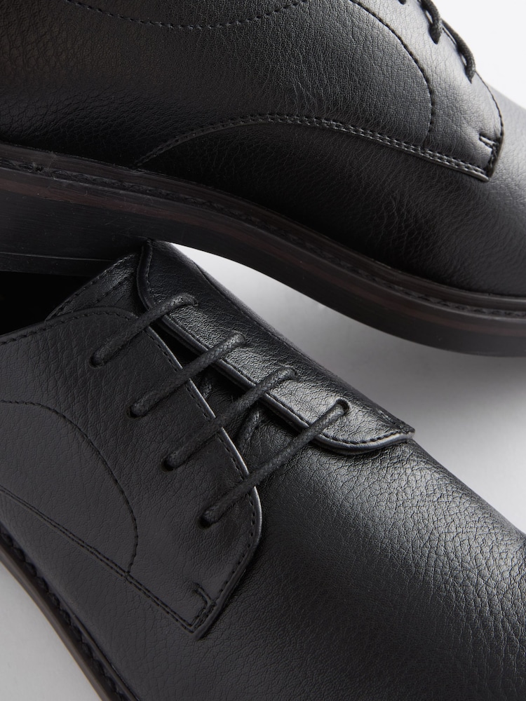 Black Chunky Sole Derby Shoes - Image 8 of 8