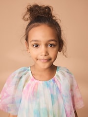 Rainbow Tie-Dye Mesh Party Dress (3mths-16yrs) - Image 5 of 7