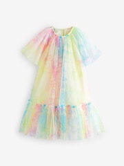Rainbow Tie-Dye Mesh Party Dress (3mths-16yrs) - Image 6 of 7