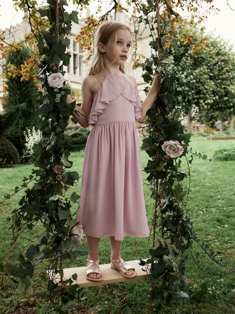 Pink Ruffle Prom Dress (6-16yrs) - Image 1 of 7
