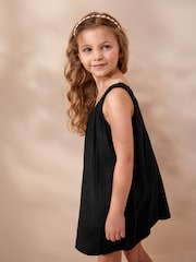 Black 100% Cotton Playsuit (3-16yrs) - Image 5 of 8