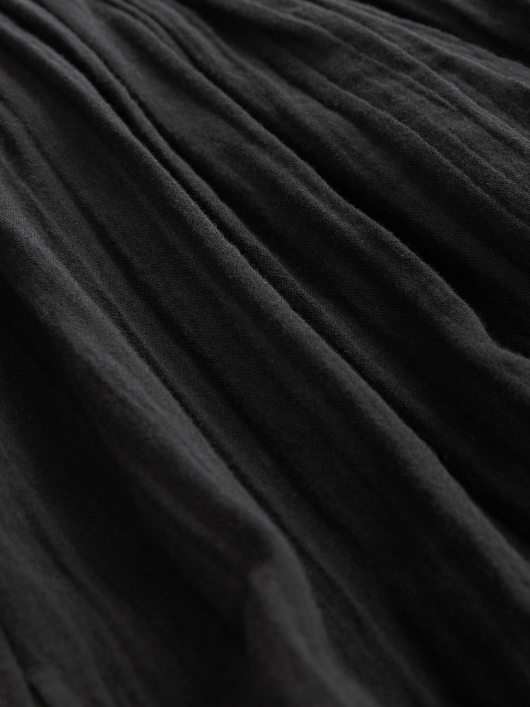 Black 100% Cotton Playsuit (3-16yrs) - Image 8 of 8