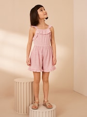 Pink Ditsy Frill Playsuit (3-16yrs) - Image 2 of 7
