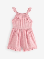 Pink Ditsy Frill Playsuit (3-16yrs) - Image 5 of 7