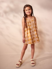 Yellow Print Cotton Playsuit (3-16yrs) - Image 1 of 7