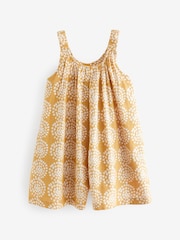 Yellow Print Cotton Playsuit (3-16yrs) - Image 6 of 7