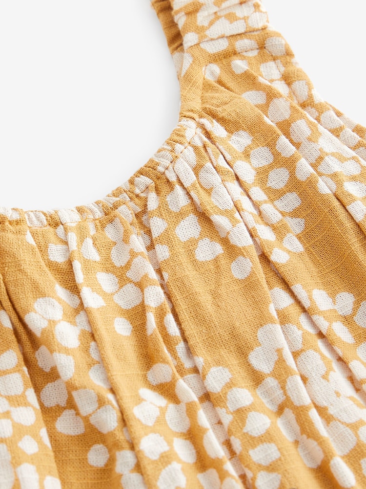 Yellow Print Cotton Playsuit (3-16yrs) - Image 7 of 7