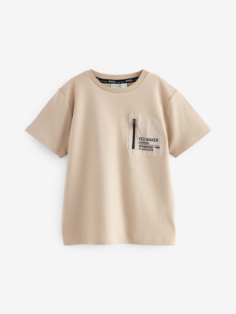 Baker by Ted Baker 100% Cotton Zip T-Shirt - Image 4 of 8