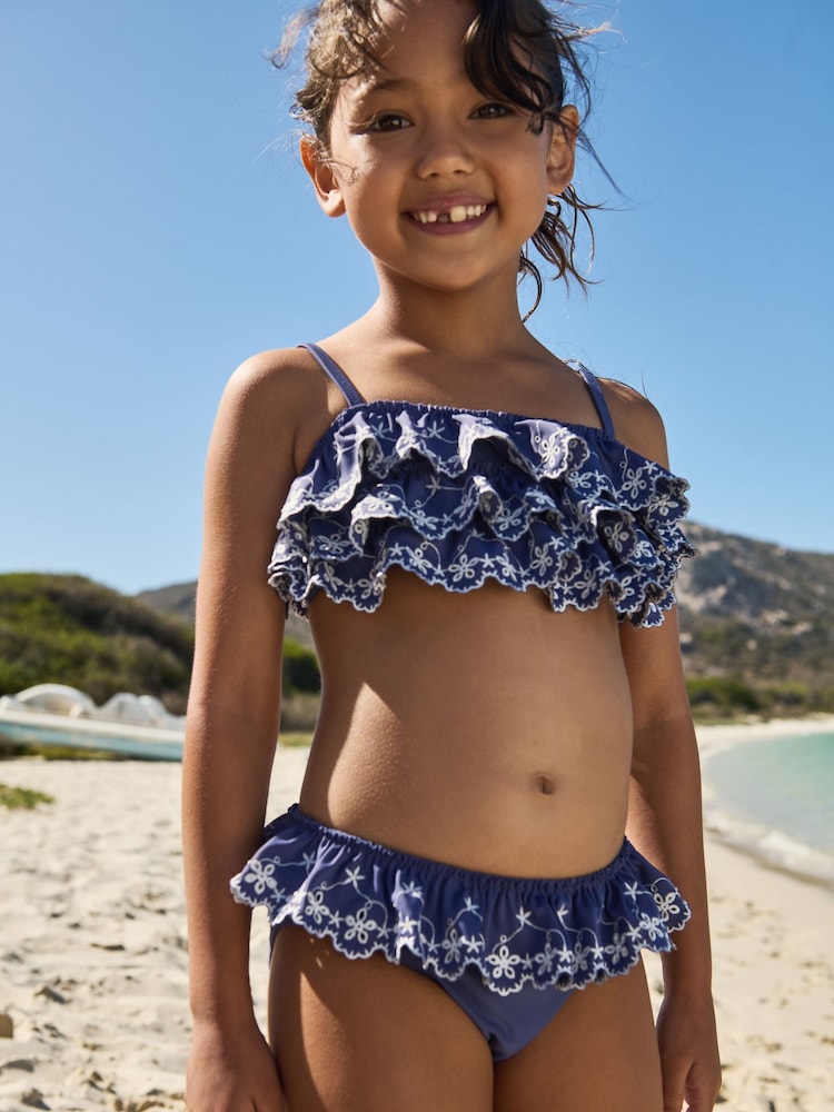 Navy Tiered Bikini (3-16yrs) - Image 1 of 10