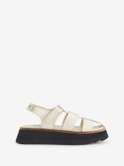 ASRA London Maddison Nubuck Leather Slip-On Brown Sandals - Image 1 of 5
