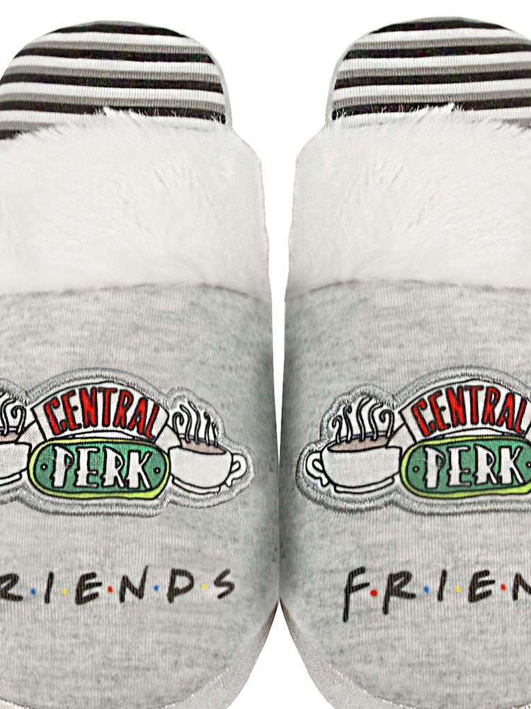 Vanilla Underground Grey Friends Womens Winter Mule Slippers - Image 2 of 4