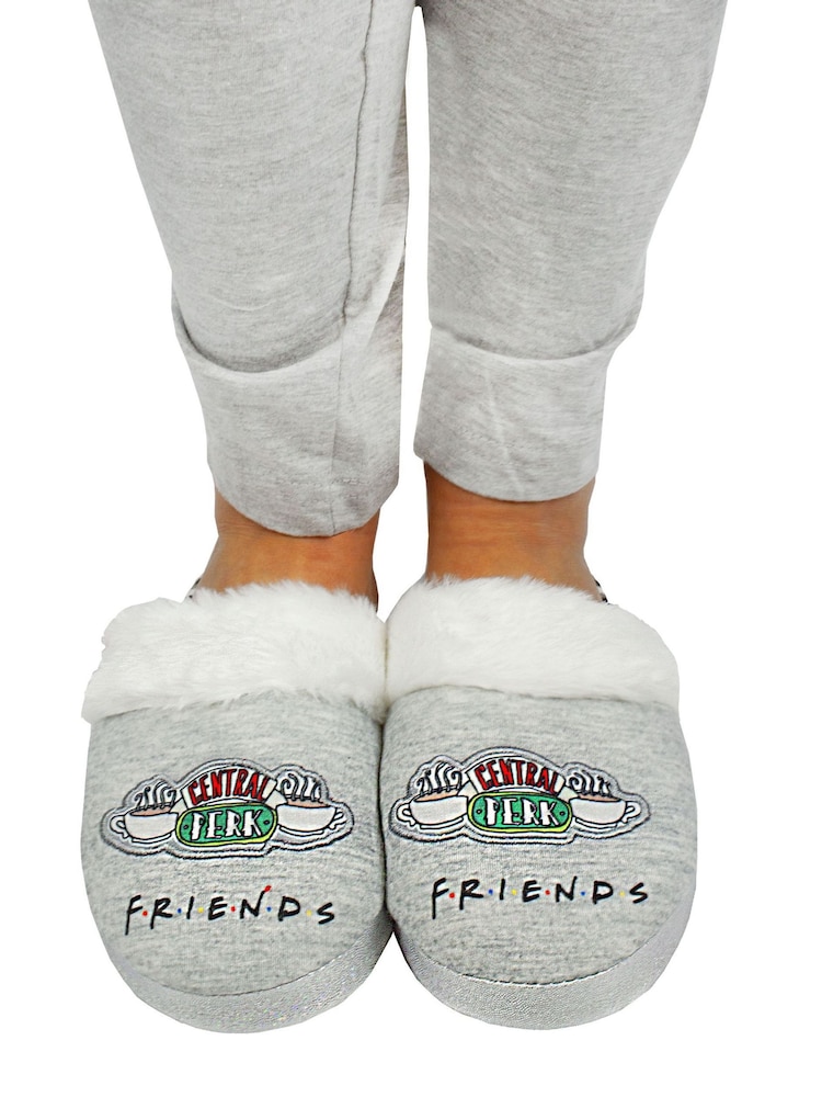 Vanilla Underground Grey Friends Womens Winter Mule Slippers - Image 4 of 4 Vanilla Underground Grey Friends Womens Winter Mule Slippers - Image 4 of 4
