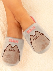 Vanilla Underground Grey Pusheen Cat Adult Winter Slippers - Image 1 of 5
