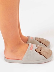 Vanilla Underground Grey Pusheen Cat Adult Winter Slippers - Image 4 of 5