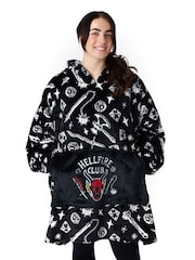 Vanilla Underground Black Stranger Things Adult Blanket Hoodie - Image 1 of 6