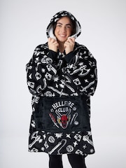 Vanilla Underground Black Stranger Things Adult Blanket Hoodie - Image 3 of 6