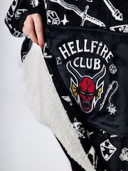 Vanilla Underground Black Stranger Things Adult Blanket Hoodie - Image 4 of 6
