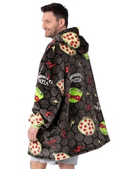 Vanilla Underground Black Ninja Turtles Adult Blanket Hoodie - Image 2 of 5