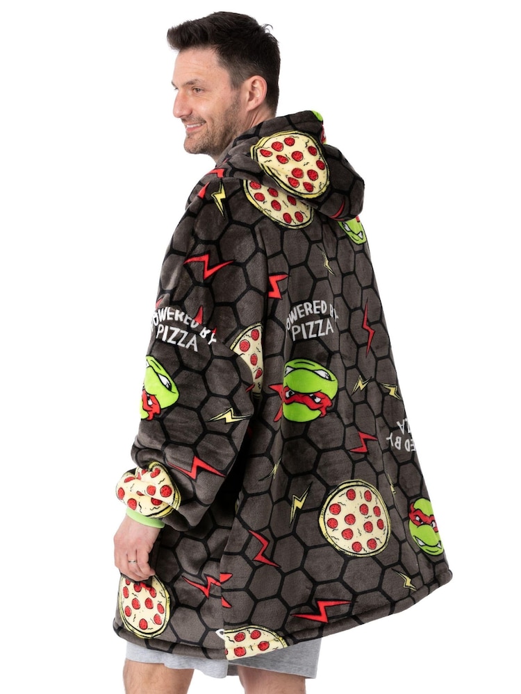 Vanilla Underground Black Ninja Turtles Adult Blanket Hoodie - Image 2 of 5