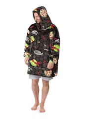 Vanilla Underground Black Ninja Turtles Adult Blanket Hoodie - Image 4 of 5