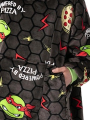 Vanilla Underground Black Ninja Turtles Adult Blanket Hoodie - Image 5 of 5