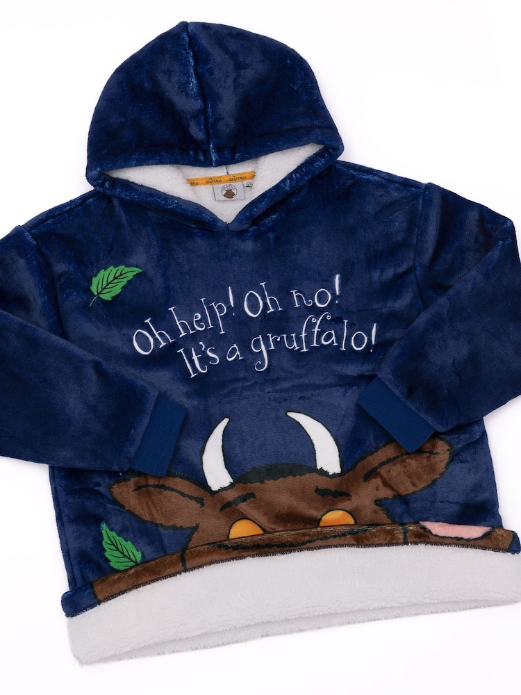 Vanilla Underground Blue Gruffalo Kids Blanket Hoodie - Image 2 of 5