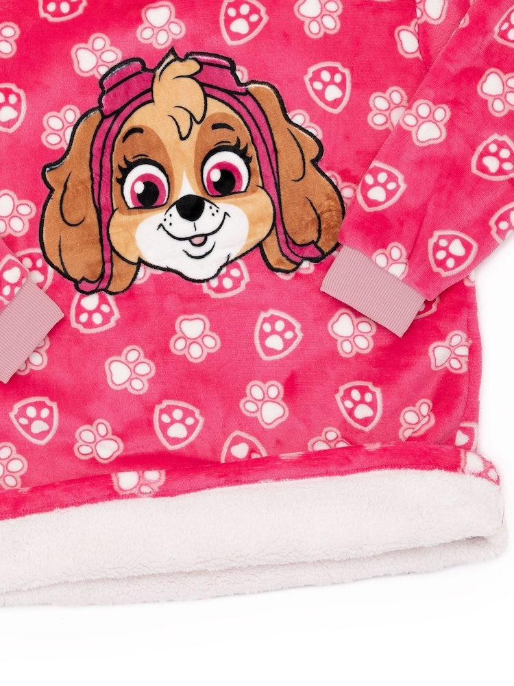 Paw Patrol rose - Vanilla Underground Sweat à capuche pour enfant imprimé en polaire - Image 4 of 6