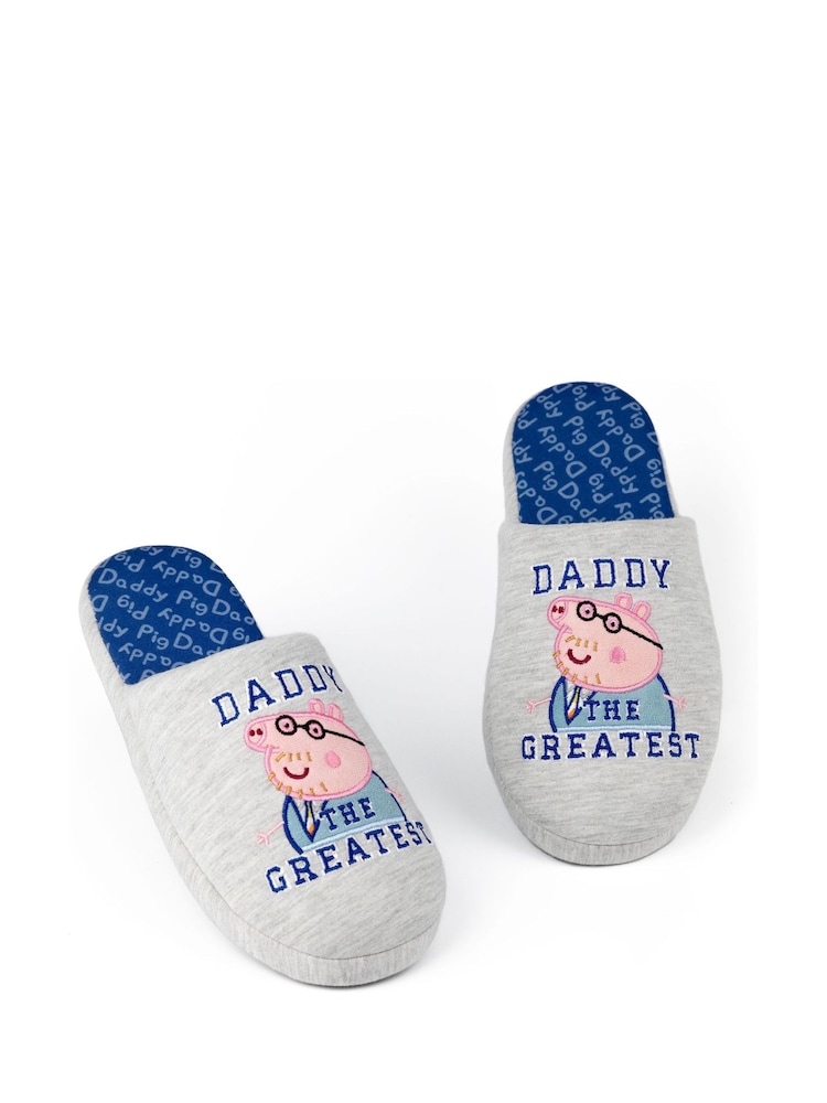 Vanilla Underground Grey Daddy Pig Winter Slippers - Image 3 of 5