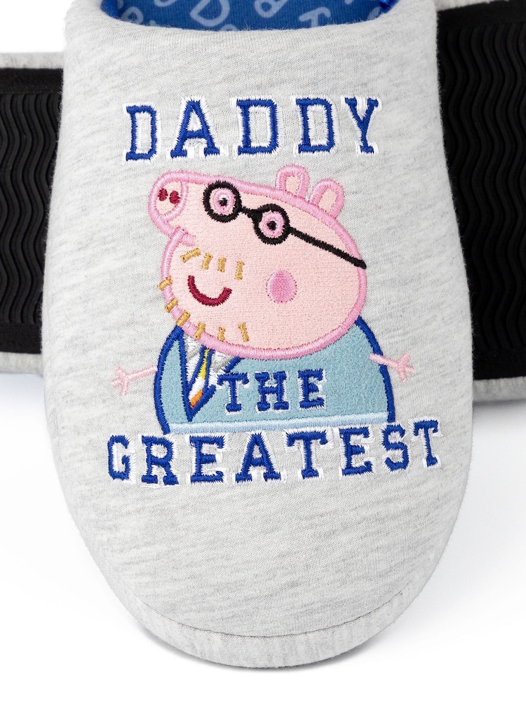 Vanilla Underground Grey Daddy Pig Winter Slippers - Image 4 of 5