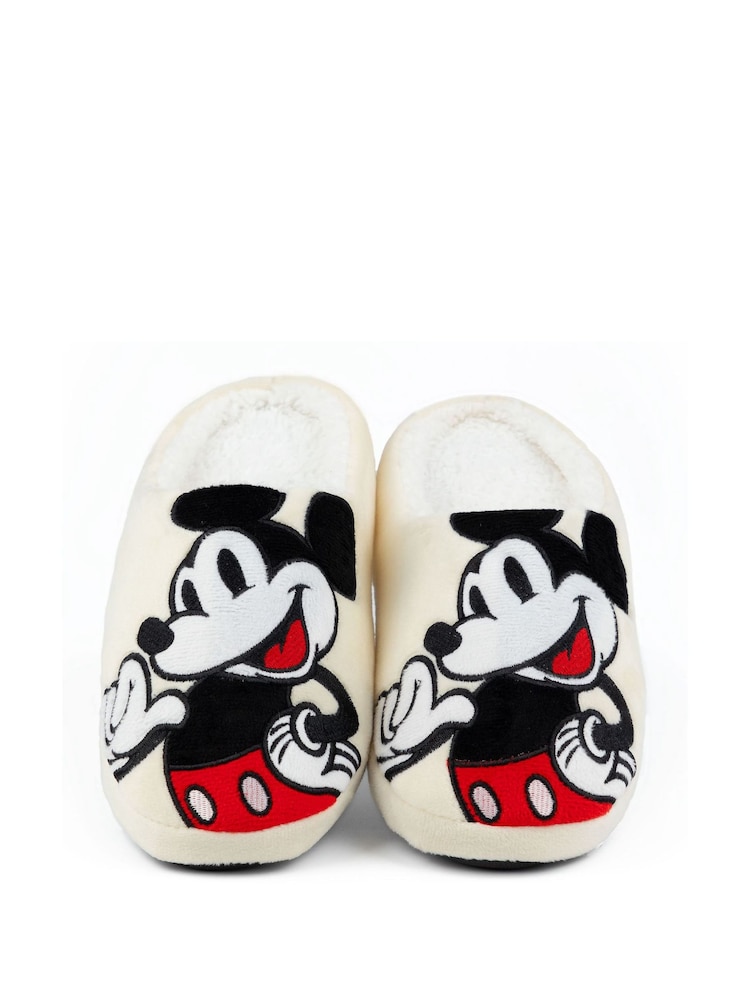 Vanilla Underground Cream Mickey Mouse Adult Winter Slippers - Image 4 of 6