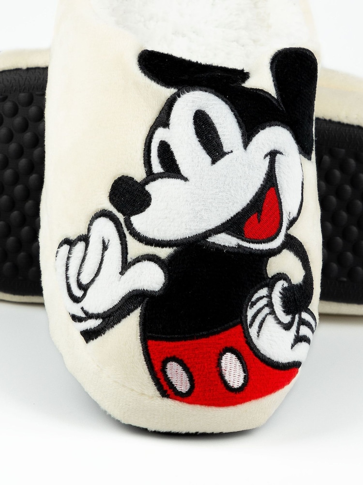 Vanilla Underground Cream Mickey Mouse Adult Winter Slippers - Image 6 of 6