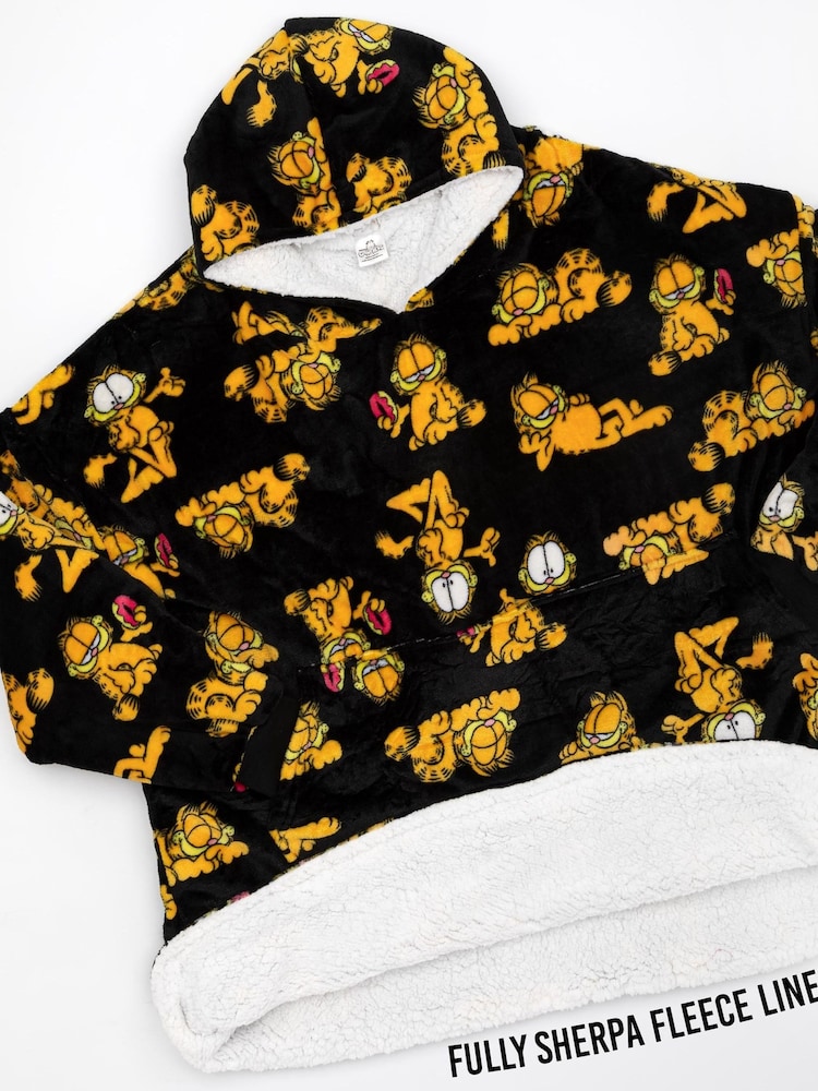 Vanilla Underground Mid Black Garfield Adult Blanket Hoodie - Image 6 of 6