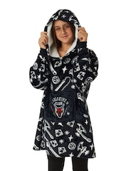 Vanilla Underground Black Stranger Things Kids Blanket Hoodie - Image 1 of 6