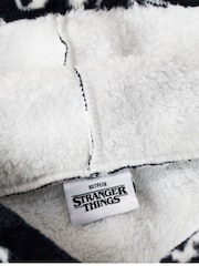 Vanilla Underground Black Stranger Things Kids Blanket Hoodie - Image 6 of 6