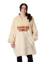 Vanilla Underground Cream Stranger Things Adult Blanket Hoodie - Image 1 of 6