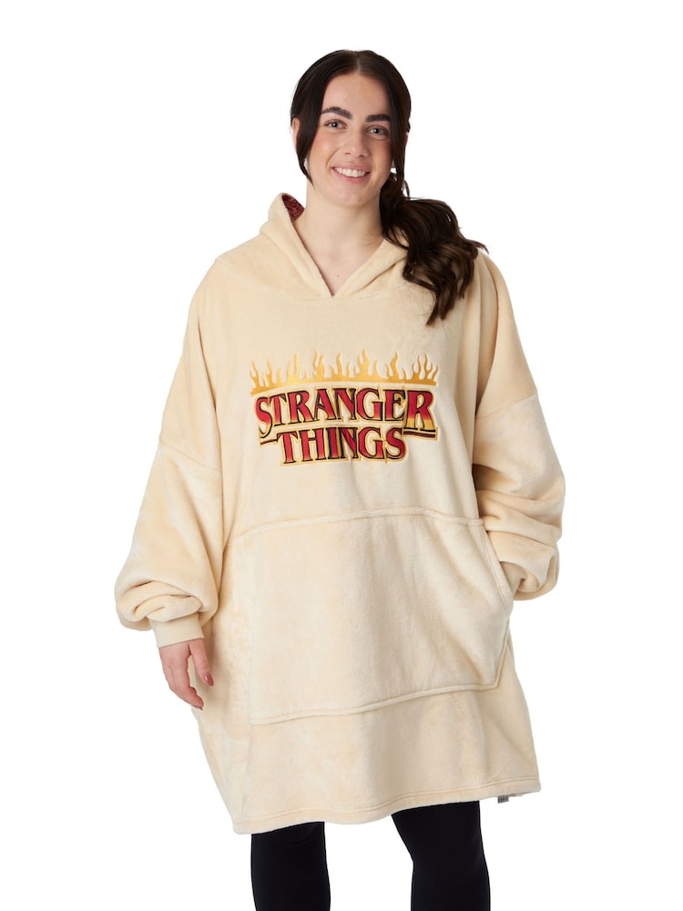 Vanilla Underground Cream Stranger Things Adult Blanket Hoodie - Image 1 of 6
