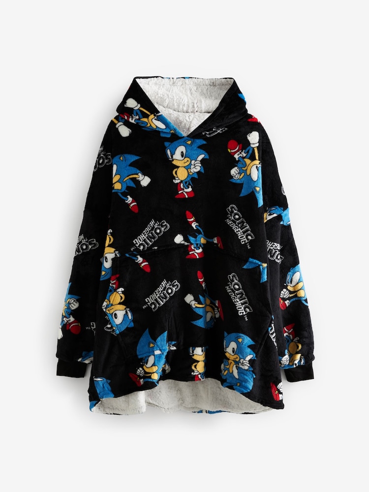 Vanilla Underground Black Sonic Adult Blanket Hoodie - Image 5 of 6