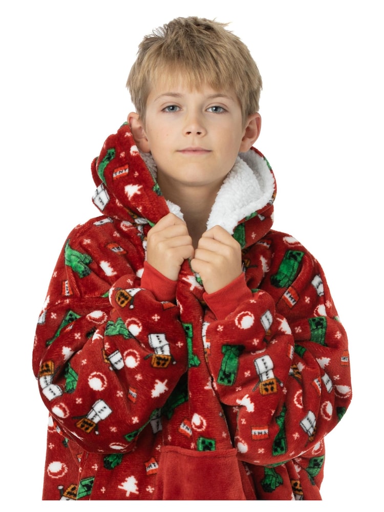 Vanilla Underground Red Minecraft All-Over Print Blanket Hoodie - Image 4 of 6