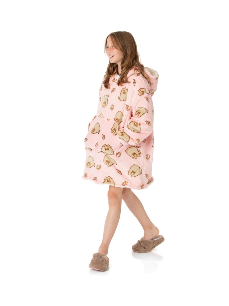Vanilla Underground Pink Pusheen Girls Blanket Hoodie - Image 2 of 5