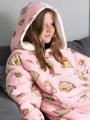 Vanilla Underground Pink Pusheen Girls Blanket Hoodie - Image 5 of 5